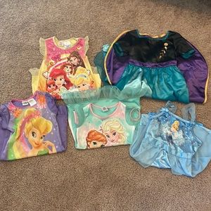 Lot of Disney Princess nightgowns.